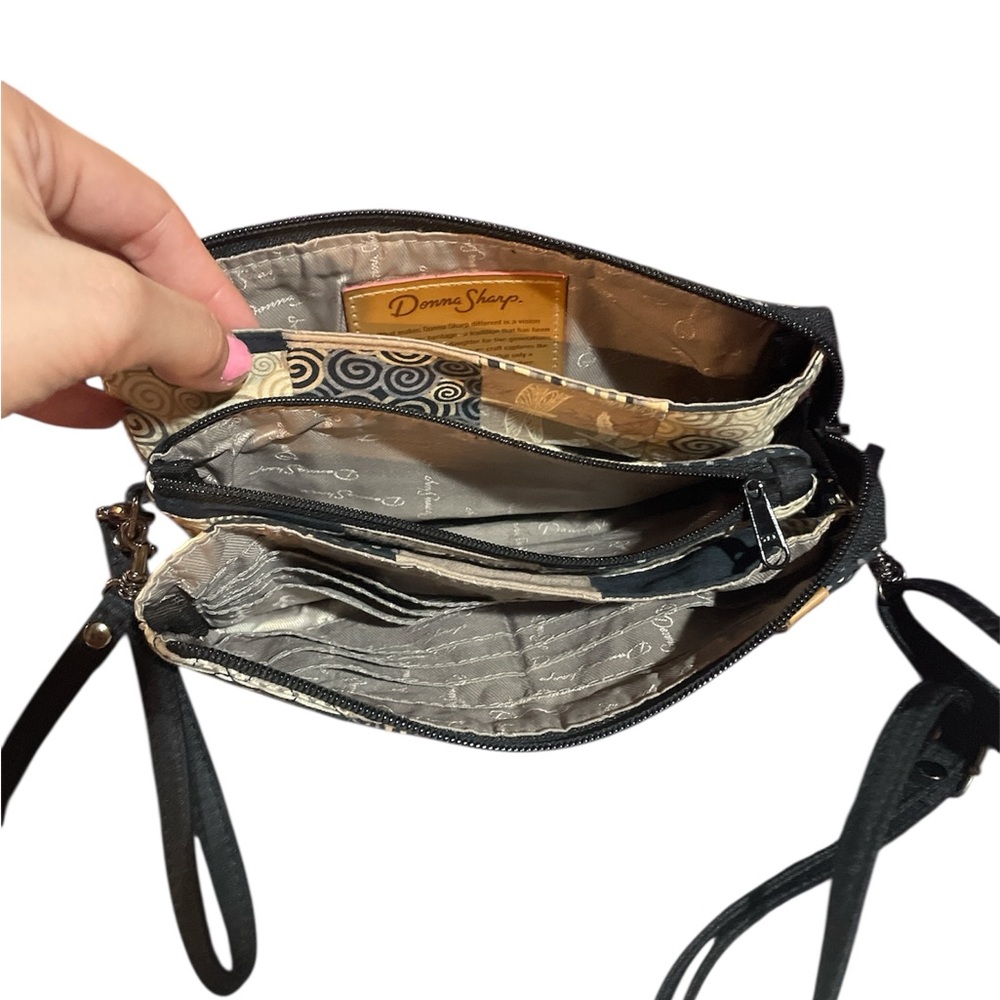 Patchwork Crossbody Bag By Donna Sharp - Black An… - image 4